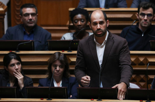 Pedro Filipe Soares no primeiro dia de trabalhos da nova sessão legislativa. Outubro 2019.