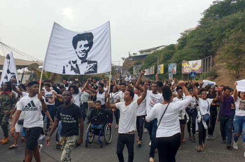 Manifestação na Cidade da Praia