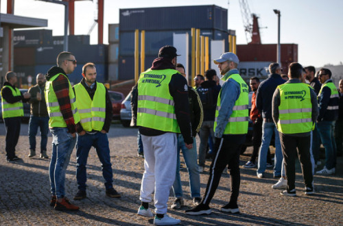 Piquete de greve dos estivadores