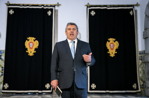 Paulo Fernandes, da Altri/Cofina em audiência com o Presidente da República. 20 de abril de 2020. Foto de José Sena Goulão/Lusa.
