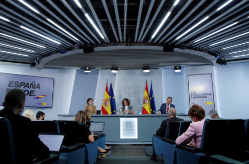 Conferência de imprensa após reunião do Conselho de Ministros espanhol