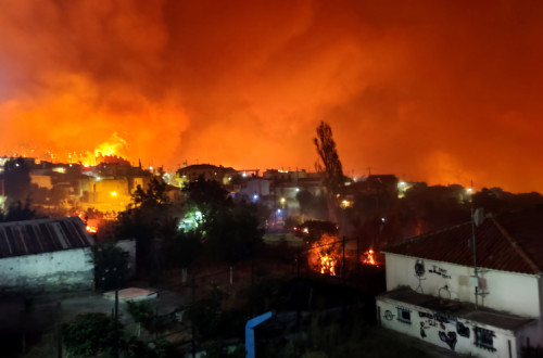 Skepasti na ilha de Evia. Foto de PANAGIOTIS KOUROS/EPA/Lusa.