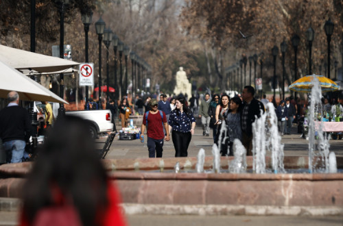 Onda de calor no Chile. Foto de ELVIS GONZALEZ/EPA/Lusa.