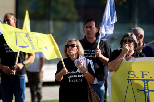 Concentração de funcionários judiciais em Lisboa