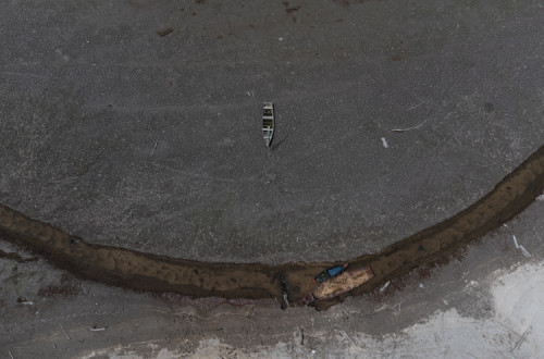 Seca na região amazónica. Foto de Raphael Alves/EPA/Lusa.