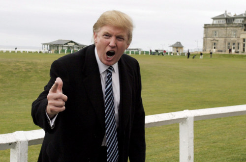 Donald Trump zangado