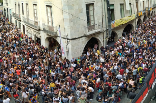 Manifestação contra a sentença dos independentistas catalães. Outubro de 2019.