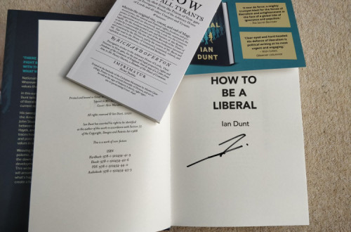 Imagem do livro Como ser um Liberal de Ian Dunt. Foto de TribuneMag.