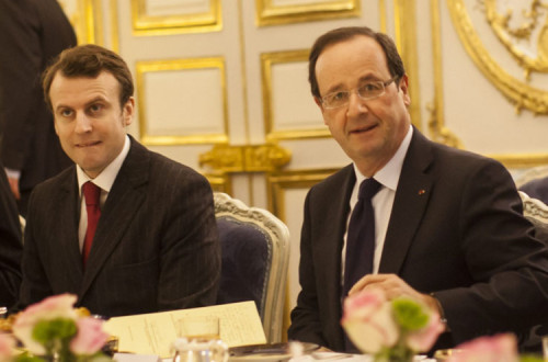 Emmanuel Macron e François Hollande