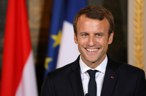 Emmanuel Macron, por Ludovic Marin. Pool/Lusa. 