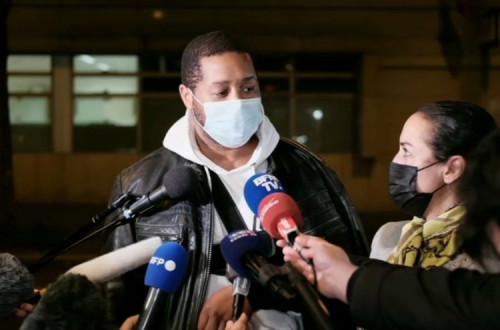 Michel Zecler e a sua advogada Hafida El Ali