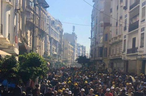 Manifestação de 23 de fevereiro em Casablanca.