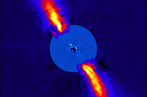 O planeta Beta Pictoris B visto a luz infravermelha. Imagem: ESO/A.-M. Lagrange et al.