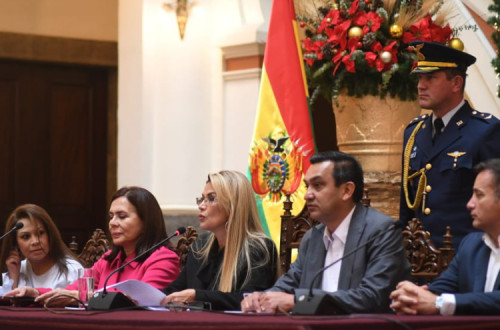 Governo golpista da Bolívia. Foto da Presidência.