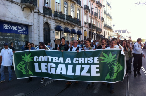 Marcha global da mariajuana 2017, em Lisboa, foto de Luís Branco