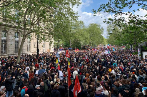 Manifestação do 1º de maio em Paris.