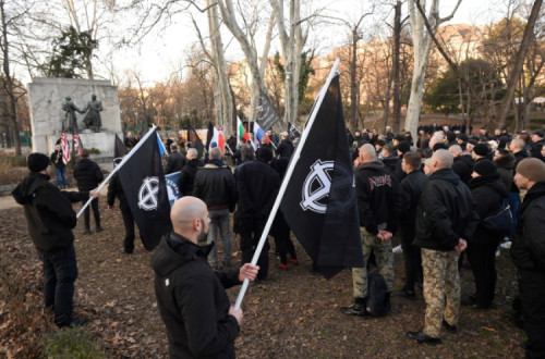 Hammerskins na Hungria, 8 de fevereiro de 2020 – Foto de Tamas Kovacs/Lusa/Epa