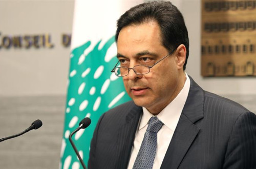 O primeiro-ministro libanês Hassan Diab. Foto de Elias zaghrini/wikimedia commons.