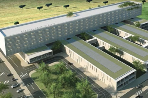 Maquete do futuro hospital.