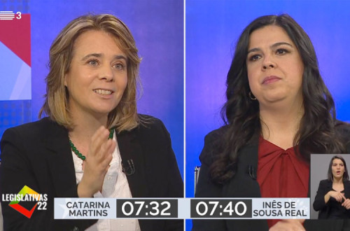 Catarina Martins e Inês Sousa Real no debate
