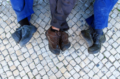 Trabalhadores. Foto de Paulete Matos.