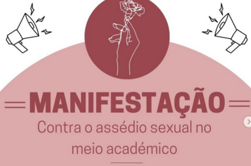 Imagem do cartaz de convocatória da manifestação contra o assédio na Universidade.