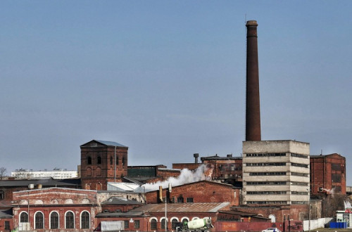 Zona industrial em São Petersburgo. Foto de Sergei F/Flickr.