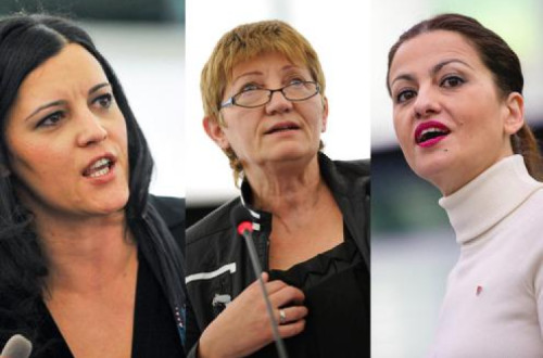 Marisa Matias, Cornelia Ernst e Sira Rego. Fotos The Left/Flickr