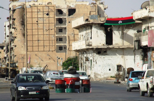 Misrata, Líbia, onde estão sediadas as milícias que mais combateram as forças de Mohammar Kadhafi, no início da revolta em 2011 e de onde é natural o Primeiro-ministro do actual governo interino. Foto: arquivo jmr, setembro de 2011