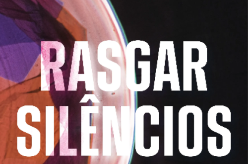 Pormenor do cartaz da peça Rasgar Silêncios.