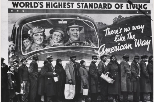 American way of living. Foto de Margaret Bourke-White tirada em Louisville, Kentucky,  em 1937 depois das cheias do rio Ohio. 