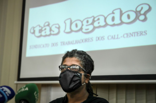 Danilo Moreira do Sindicato de Trabalhadores de Call-Center (STCC) – Foto de Manuel de Almeida/Lusa (arquivo)