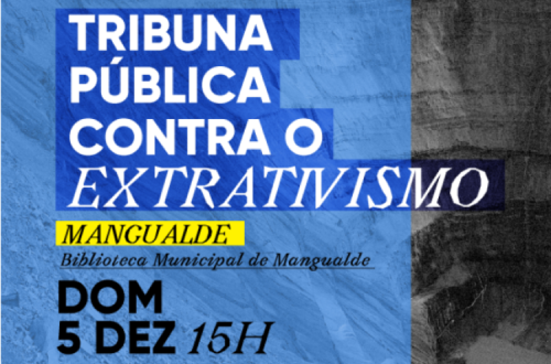 Cartaz da Tribuna Pública contra o Extrativismo.
