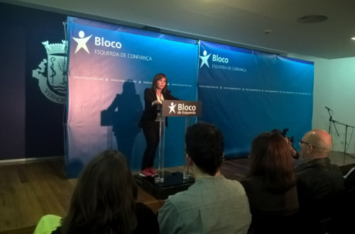 Catarina Martins discursa na Maia.