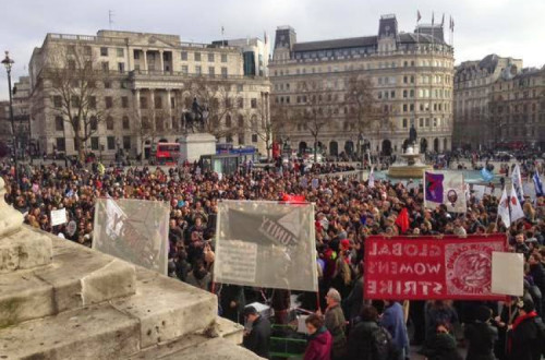 Manifestação em Londres. 