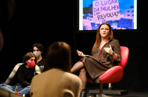 Marisa Matias no debate - Foto de Ana Mendes