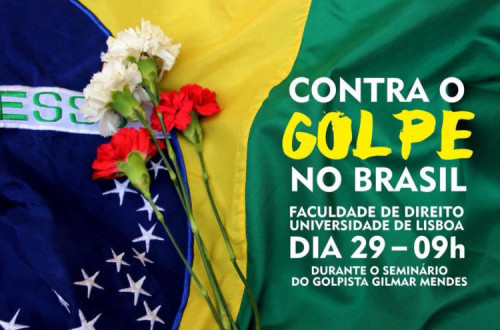 Cartaz de convocação do protesto