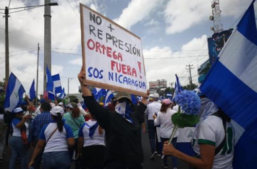 "Não mais repressão", manifestação na Nicarágua - Foto Envio digital  - arquivo