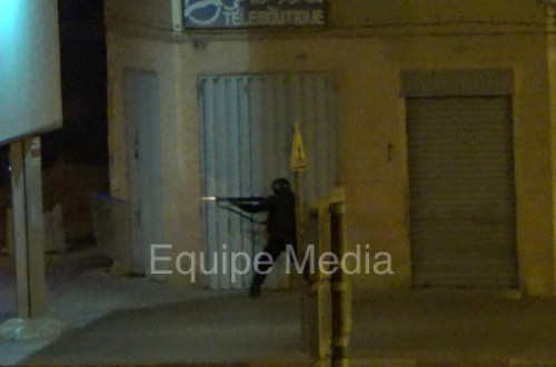 Polícia de Marrocos a disparar contra manifestantes saharauis, 19 de julho de 2019