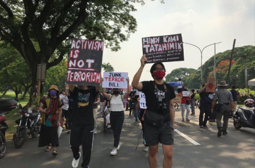 Protesto contra a lei anti-terrorista nas Filipinas, 4 de junho de 2020 - Foto do site de Focus on the Global South