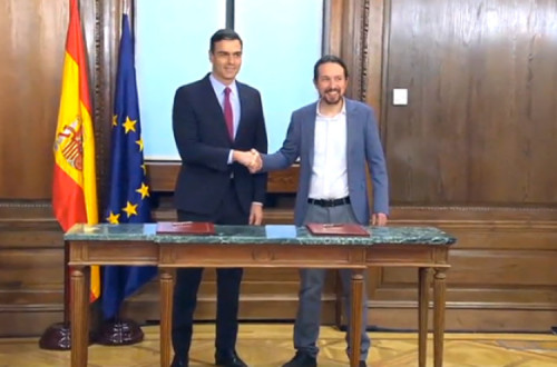 Pedro Sánchez e Pablo Iglesias