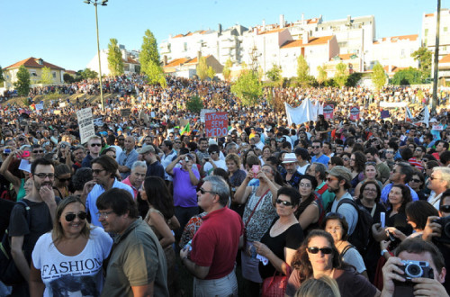 Manifestação do Que se Lixe a Troika barrou aumento da TSU. Foto de Paulete Matos
