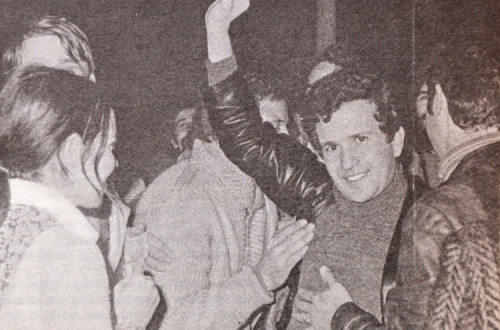 Ramiro Morgado à saída da prisão de Caxias, 27 de abril de 1974.