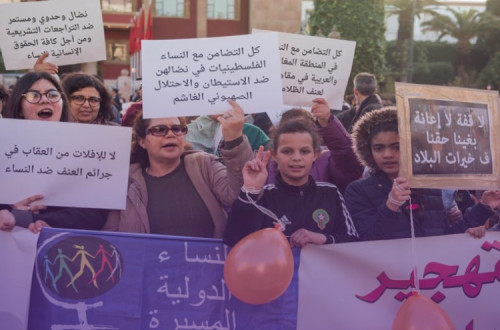 Marcha Mundial das Mulheres em Marrocos em 2020. Foto de Capire.