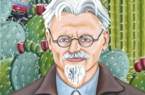 Trotsky. Pormenor de uma pintura de Frida Kahlo.