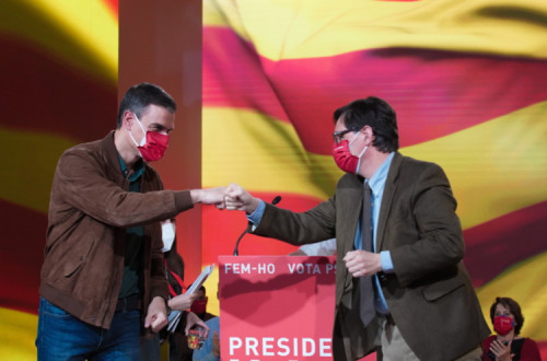 "A operação Illa funcionou e diz muito sobre a audácia da equipa eleitoral que governa o partido socialista a partir da Moncloa" - Foto PSC/Epa/Lusa
