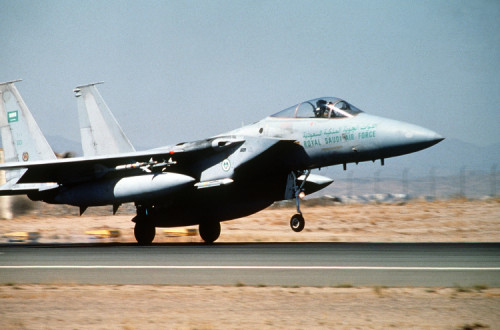 Avião F-15 da Força Aérea da Arábia Aaudita. Foto de Tech. Sgt. Hans Deffner