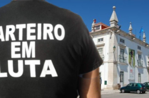 Carteiro em luta. Foto da CGTP.