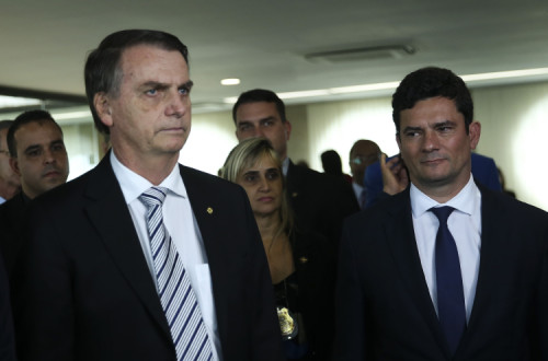 Bolsonaro e Moro em visita ao Supremo Tribunal Federal. Foto José Cruz/Agência Brasil