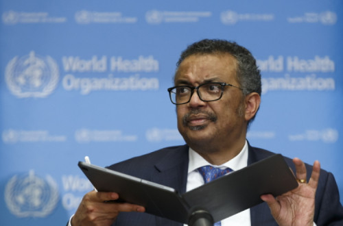Tedros Adhanom Ghebreyesus, diretor-geral da Organização Mundial de Saúde – foto de Salvatore di Nolfi/Epa/Lusa